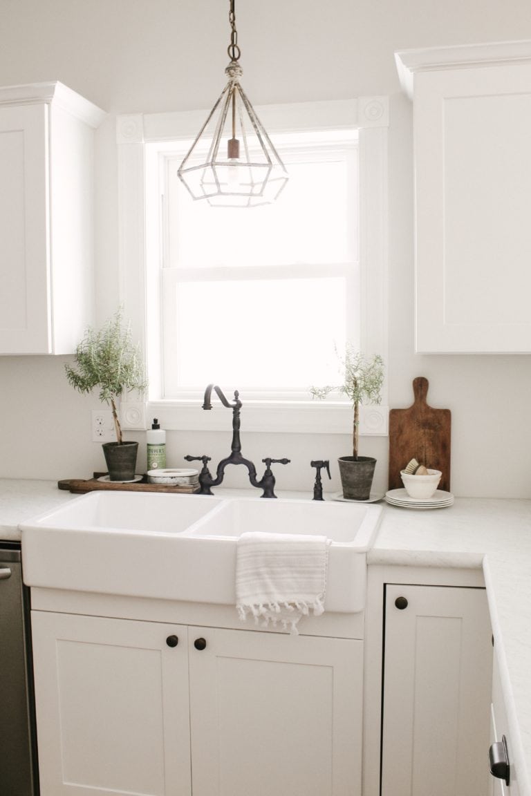 IKEA Havsen Apron Front Double Sink Review Sarah Jane Christy   Overmounted Farmhouse Sink 768x1152 