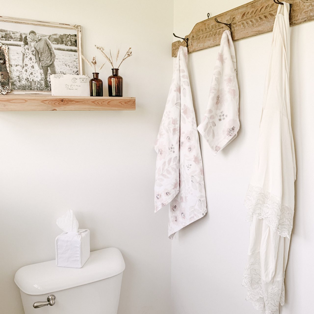 Wooden Architectural Towel Rack