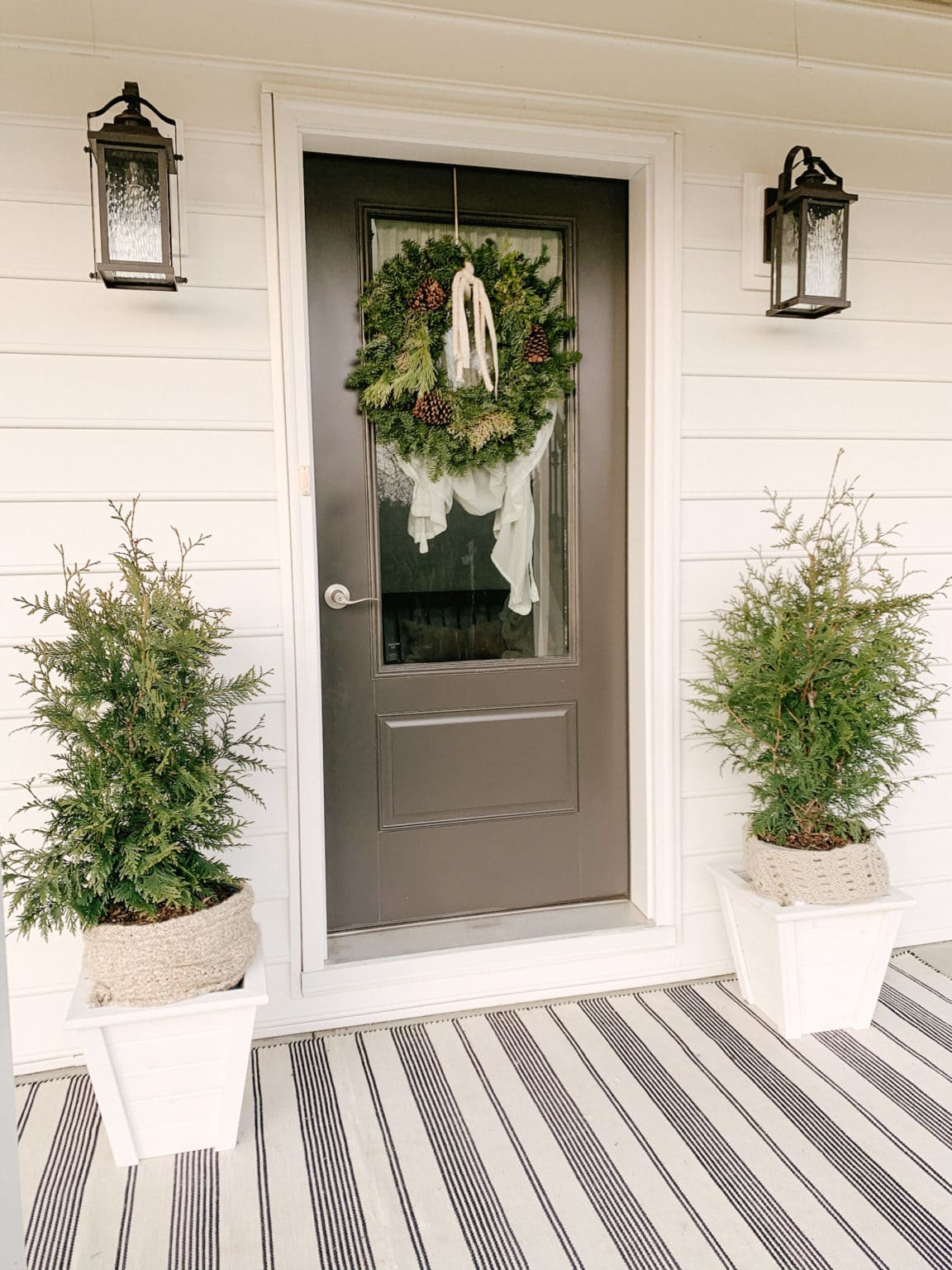 Cozy Neutral Winter Porch - Sarah Jane Christy