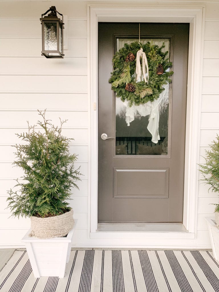 Cozy Neutral Winter Porch - Sarah Jane Christy