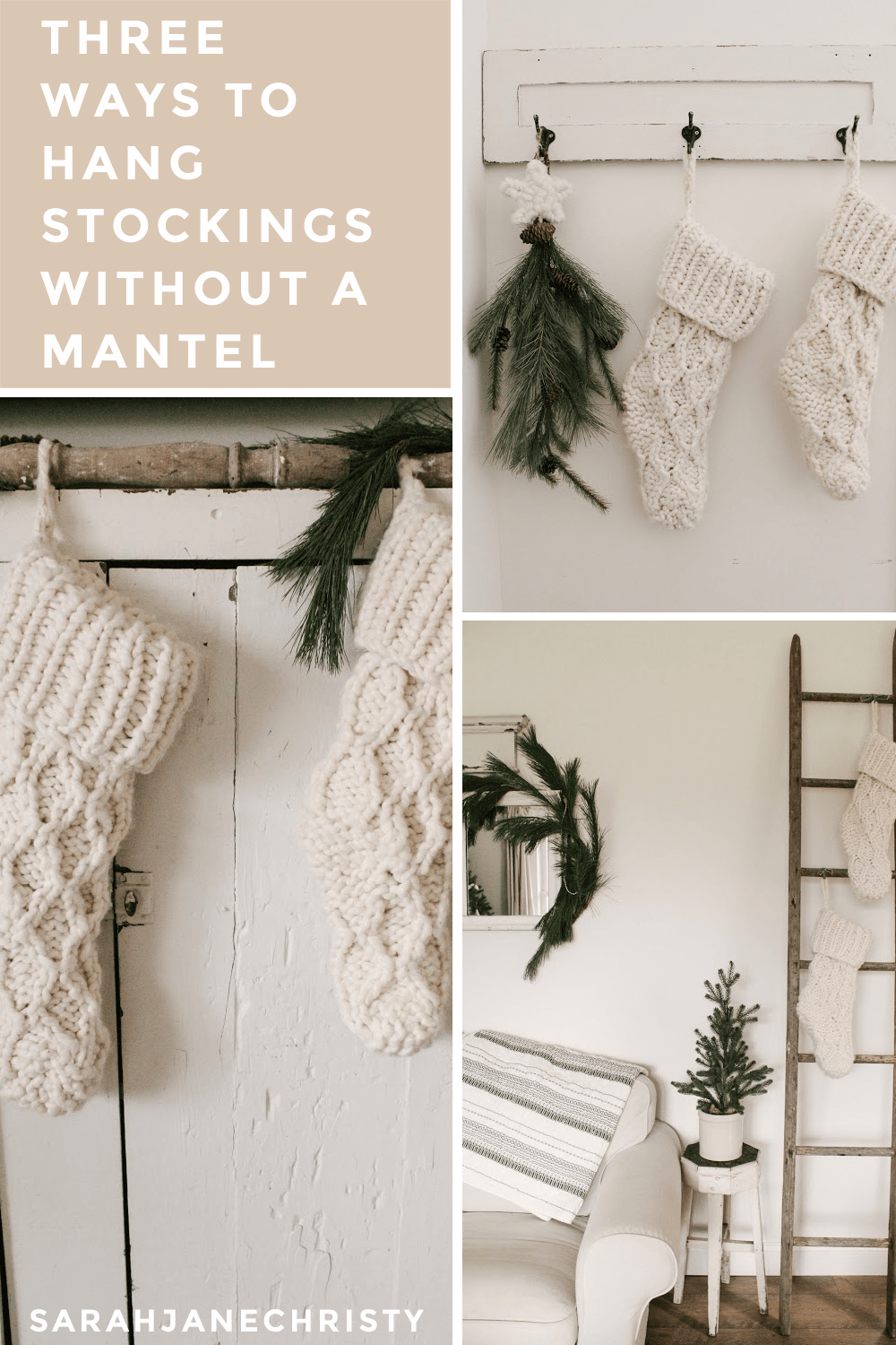 Three Ways to Hang Stockings Without a Mantel - Sarah Jane Christy