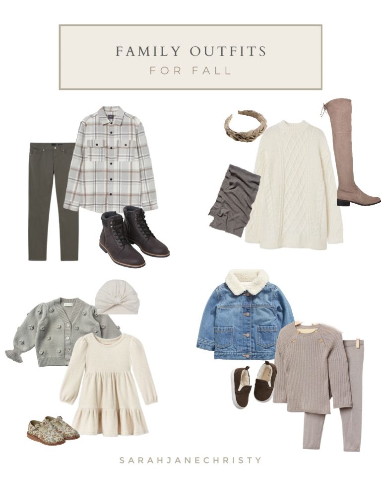 5 Neutral Coordinating Outfits For Fall Family Photos - Sarah Jane Christy