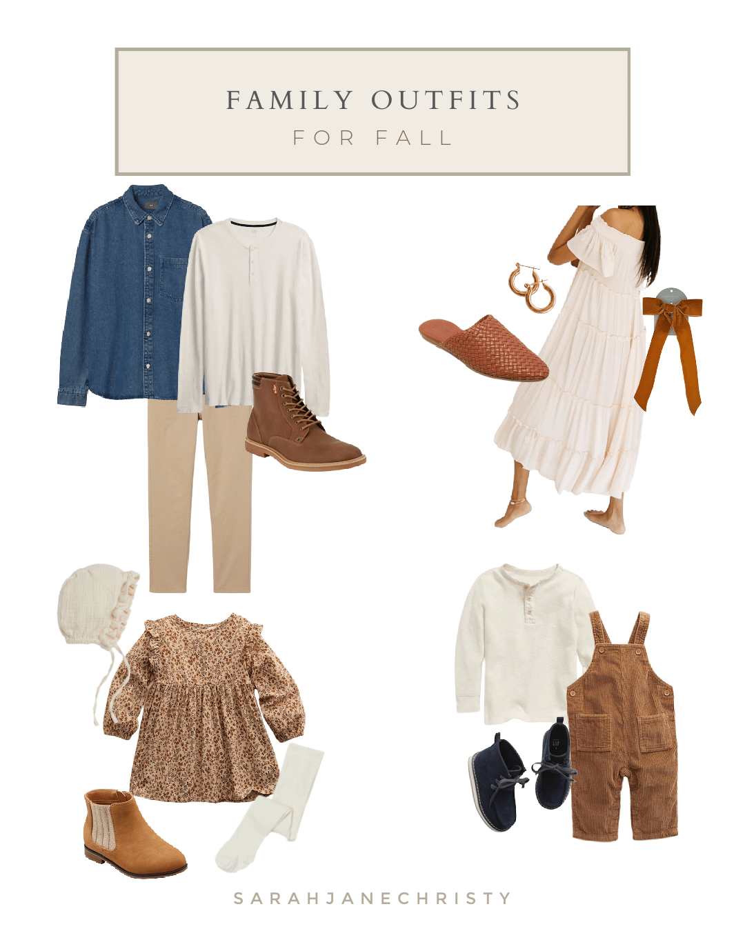 Light and Timeless Neutral Family Photoshoot Outfit Inspiration