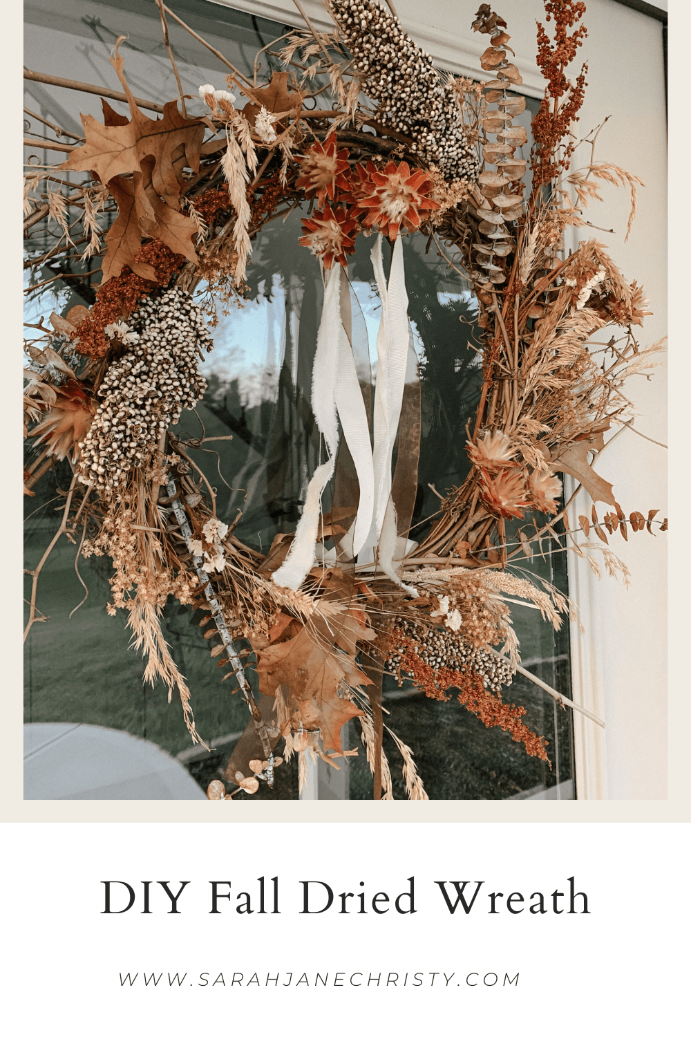 Fall Wreath Made of Dried Elements