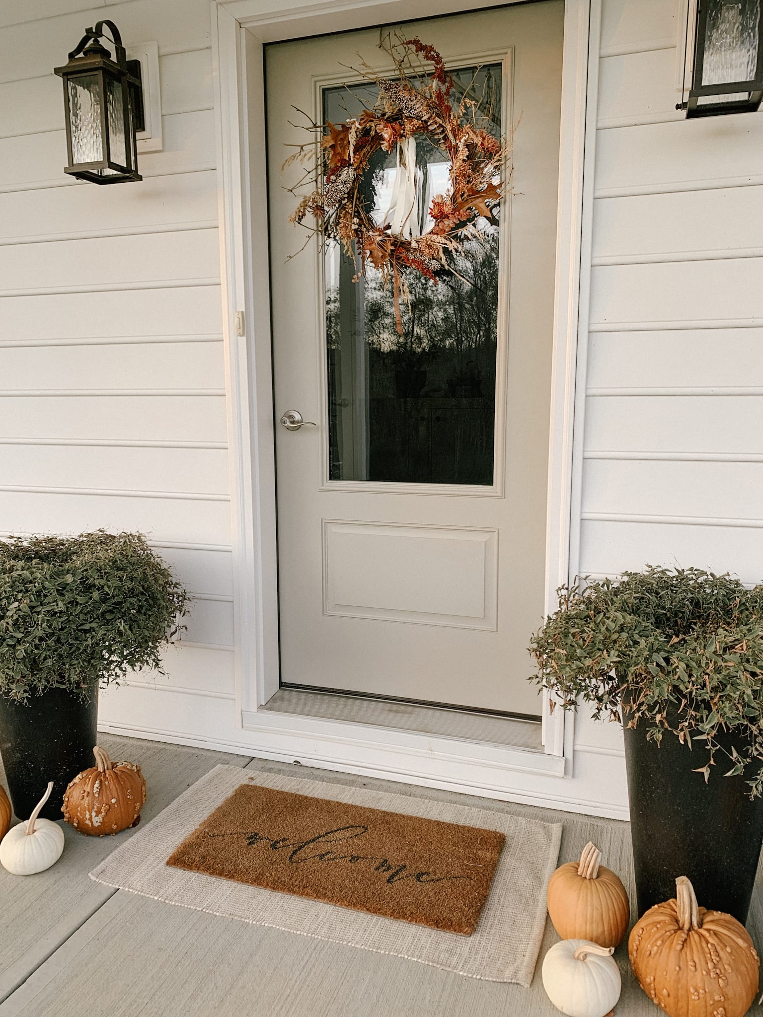 Autumn Wreath on Front Door