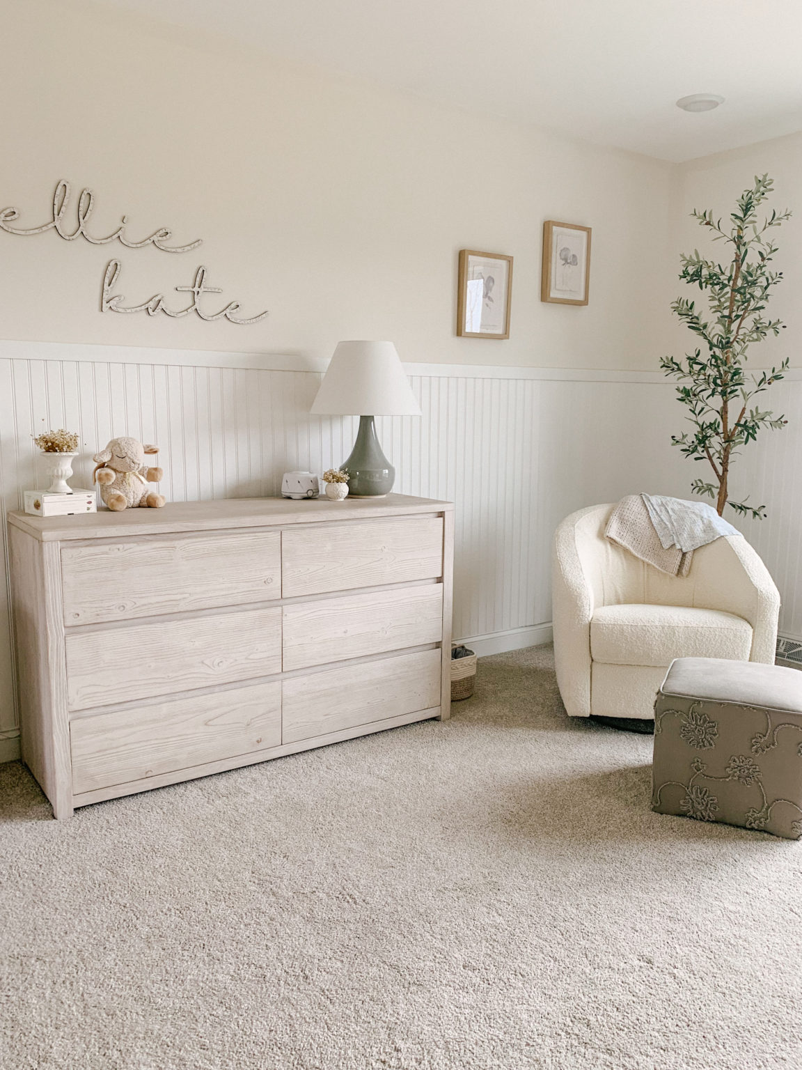 Neutral Simple Baby Girl Nursery Sarah Jane Christy