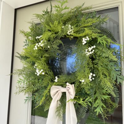 realistic spring wreath from lowes spring fest decor